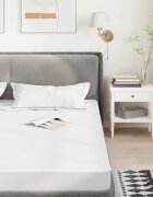 vidaXL Протектор за матрак бял 140x200 см водоустойчив
