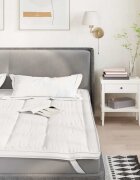 vidaXL Протектор за матрак бял 180x200 см