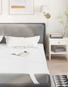 vidaXL Протектор за матрак бял 200x220 см водоустойчив