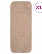 vidaXL Противоплъзгащи стелки за стълби 15 бр 60x25 см бежови