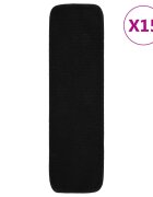 vidaXL Противоплъзгащи стелки за стълби 15 бр 75x20 см черни