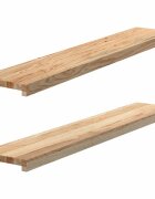 vidaXL Прозоречни первази 2 бр 110x20x2 см необработен масивен дъб