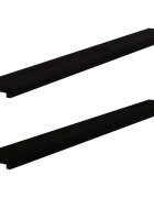 vidaXL Прозоречни первази 2 бр кафяво-черни 140x15x2 см дъб масив