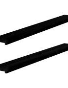 vidaXL Прозоречни первази 2 бр кафяво-черни 160x20x2 см дъб масив