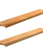 vidaXL Прозоречни первази 2 бр светлокафяви 160x30x2 см дъб масив
