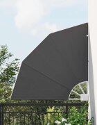 vidaXL Прозорец за балкон 115 x 115 см Полиестер Антрацит