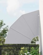 vidaXL Прозорец за балкон 115 x 115 см Полиестер Сиво