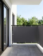 vidaXL Прозорец за балкон 12 x 15 m Тъкан с PU покритие Антрацит