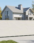 vidaXL Прозорец за балкон 12 x 15 m Тъкан с PU покритие Бяло