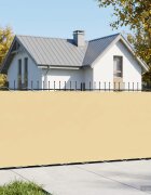 vidaXL Прозорец за балкон 12 x 25 m Тъкан с PU покритие Бежово