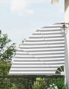 vidaXL Прозорец за балкон 140 x 140 cm Полиестер Антрацит и бяло