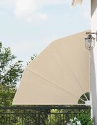 vidaXL Прозорец за балкон 140 x 140 cm Полиестер Бежово