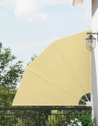 vidaXL Прозорец за балкон 140 x 140 cm Полиестер Пясък