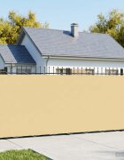 vidaXL Прозорец за балкон 15 x 15 m Тъкан с PU покритие Бежово