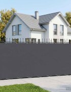 vidaXL Прозорец за балкон 15 x 25 m Тъкан с PU покритие Антрацит