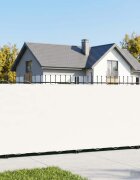 vidaXL Прозорец за балкон 15 x 25 m Тъкан с PU покритие Бяло