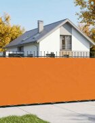 vidaXL Прозорец за балкон 150 x 200 cm Тъкан с PU покритие Оранжево