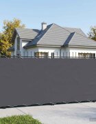 vidaXL Прозорец за балкон 150 x 300 cm Тъкан с PU покритие Антрацит