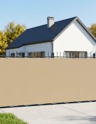 vidaXL Прозорец за балкон 150 x 300 cm Тъкан с PU покритие Бежово