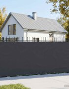 vidaXL Прозорец за балкон 150 x 600 cm Тъкан с PU покритие Черно