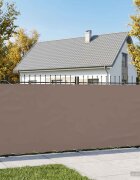 vidaXL Прозорец за балкон 150 x 700 cm Тъкан с PU покритие Таупе