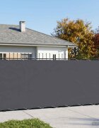 vidaXL Прозорец за балкон 18 x 15 м Тъкан с PU покритие Антрацит