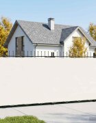 vidaXL Прозорец за балкон 18 x 15 м Тъкан с PU покритие Бяло