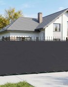 vidaXL Прозорец за балкон 18 x 15 м Тъкан с PU покритие Черно
