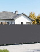 vidaXL Прозорец за балкон 18 x 25 m Тъкан с PU покритие Антрацит
