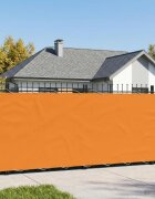 vidaXL Прозорец за балкон 180 x 200 cm Тъкан с PU покритие Оранжево
