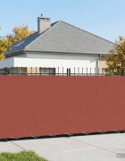 vidaXL Прозорец за балкон 180 x 600 cm Тъкан с PU покритие Теракота