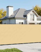 vidaXL Прозорец за балкон 180 x 800 cm Тъкан с PU покритие Пясък