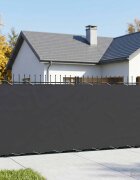 vidaXL Прозорец за балкон 200 x 200 cm Тъкан с PU покритие Черно