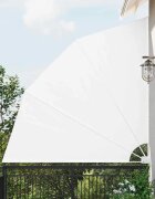 vidaXL Прозорец за балкон 210 x 210 cm Полиестер Бяло