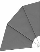vidaXL Прозорец за балкон 210 x 210 cm Полиестер Светлосиво