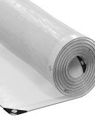 vidaXL Прозрачен брезент с капси 12x12 m Полиетилен