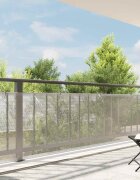 vidaXL Прозрачен брезент с капси за връзки 1x8 м полиетилен