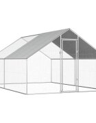 vidaXL Птичарник на открито 275x4x192 м поцинкована стомана