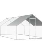 vidaXL Птичарник на открито 275x6x192 м поцинкована стомана