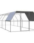 vidaXL Птичарник на открито 3x10x2 м поцинкована стомана
