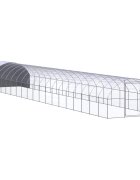 vidaXL Птичарник на открито 3x20x2 м поцинкована стомана