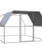 vidaXL Птичарник на открито 3x4x2 м поцинкована стомана