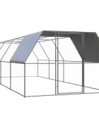 vidaXL Птичарник на открито 3x8x2 м поцинкована стомана