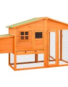 vidaXL Птичарник с места за гнездене масивен чам