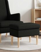 vidaXL Пуф за крака Черно 55 x 35 x 41 см Текстил