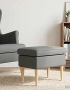 vidaXL Пуф за крака Тъмносиво 55 x 35 x 41 см