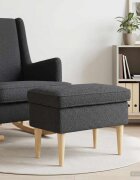 vidaXL Пуф за крака Тъмносиво 55 x 35 x 41 см Букле