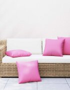 vidaXL Пухени възглавници 4 бр. Полиester плат Розово 60 x 60 cm