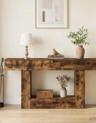 vidaXL Пушена Дъб 160 x 30 x 74 см