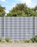 vidaXL PVC лента за поверителност 70x019 м светло сива